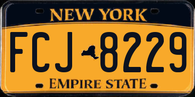 NY license plate FCJ8229
