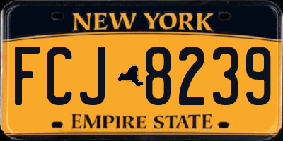 NY license plate FCJ8239
