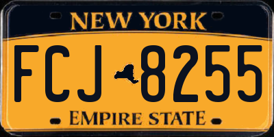 NY license plate FCJ8255