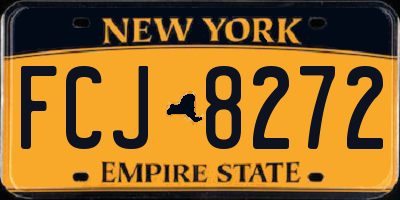 NY license plate FCJ8272