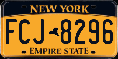 NY license plate FCJ8296