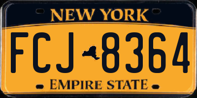 NY license plate FCJ8364