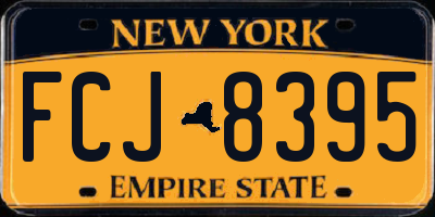 NY license plate FCJ8395