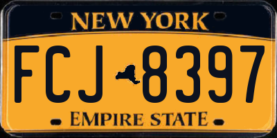NY license plate FCJ8397