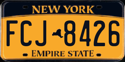 NY license plate FCJ8426