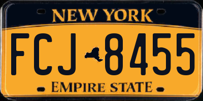 NY license plate FCJ8455