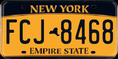 NY license plate FCJ8468