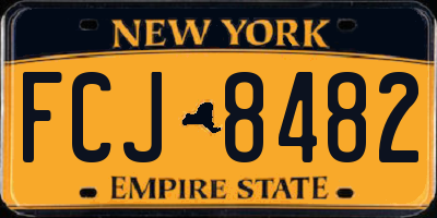 NY license plate FCJ8482