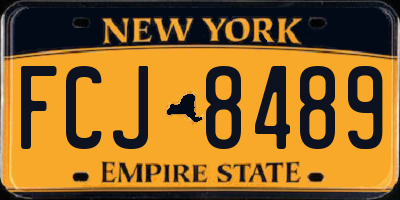 NY license plate FCJ8489