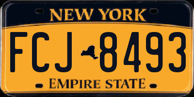 NY license plate FCJ8493