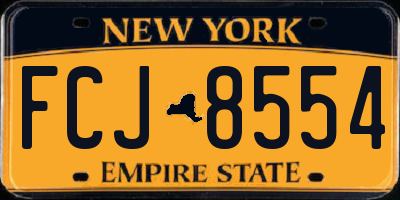 NY license plate FCJ8554