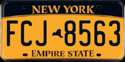 NY license plate FCJ8563