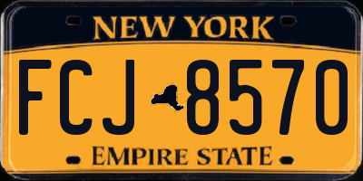 NY license plate FCJ8570