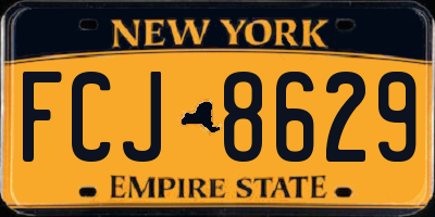 NY license plate FCJ8629