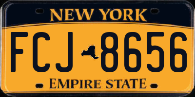 NY license plate FCJ8656
