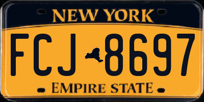 NY license plate FCJ8697