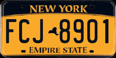 NY license plate FCJ8901