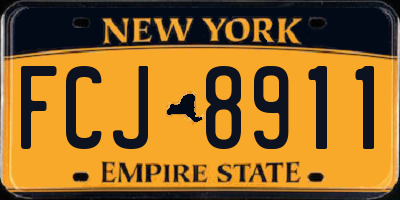 NY license plate FCJ8911