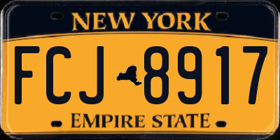 NY license plate FCJ8917