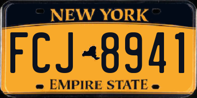 NY license plate FCJ8941