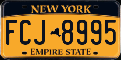 NY license plate FCJ8995