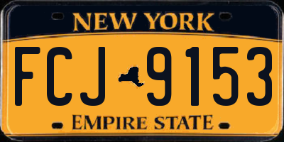 NY license plate FCJ9153