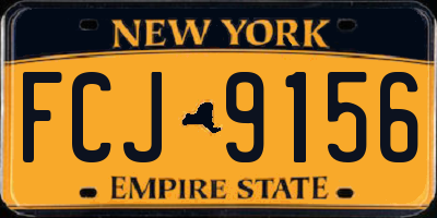NY license plate FCJ9156