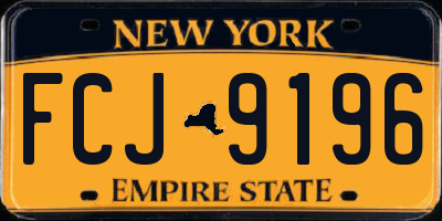 NY license plate FCJ9196