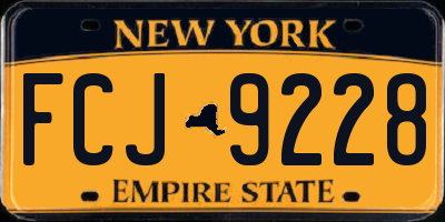 NY license plate FCJ9228