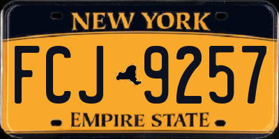 NY license plate FCJ9257
