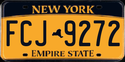 NY license plate FCJ9272