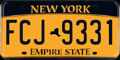NY license plate FCJ9331