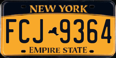 NY license plate FCJ9364