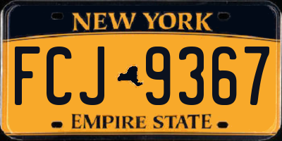 NY license plate FCJ9367