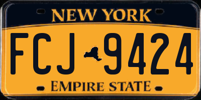 NY license plate FCJ9424