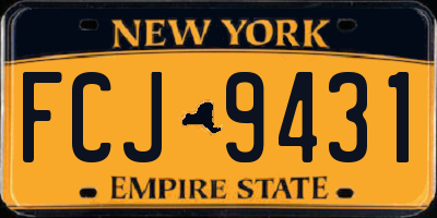 NY license plate FCJ9431