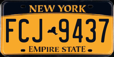 NY license plate FCJ9437