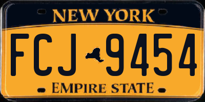NY license plate FCJ9454