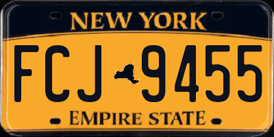NY license plate FCJ9455