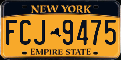 NY license plate FCJ9475