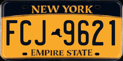 NY license plate FCJ9621