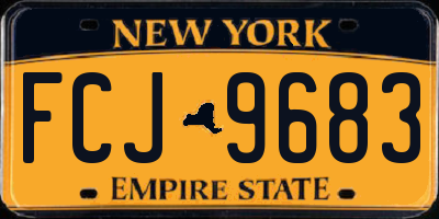 NY license plate FCJ9683