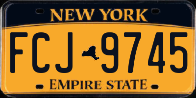 NY license plate FCJ9745