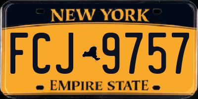 NY license plate FCJ9757