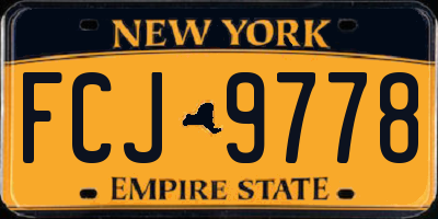 NY license plate FCJ9778