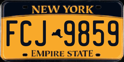 NY license plate FCJ9859