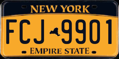 NY license plate FCJ9901