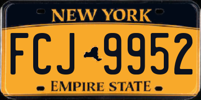 NY license plate FCJ9952