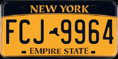NY license plate FCJ9964