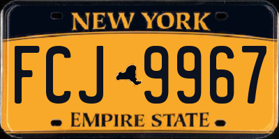 NY license plate FCJ9967
